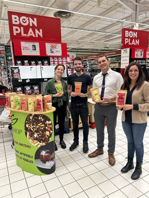 photo du rayon tea shop au carrefour de orange