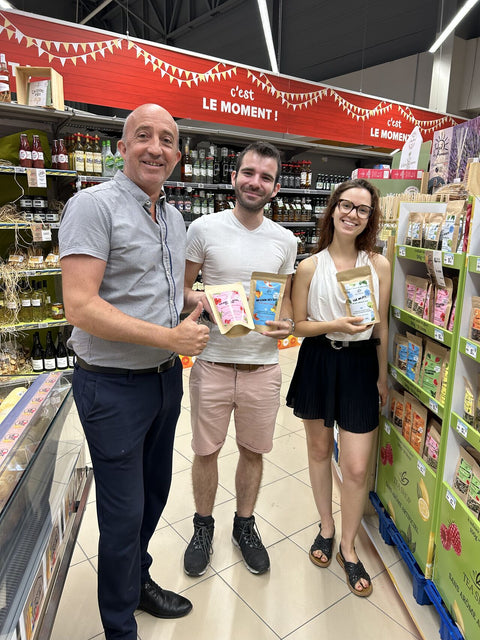 photo du rayon tea shop au carrefour market de pertuis